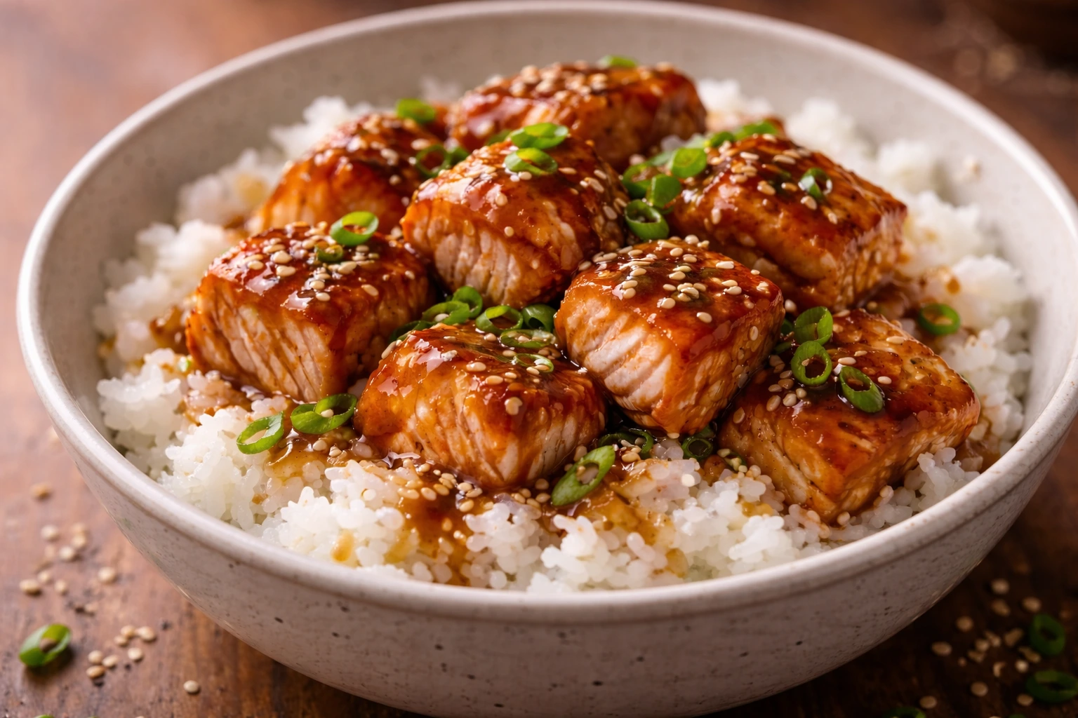 15-Minute Honey Soy Salmon Bowls Quick Rice Bowl Dinner