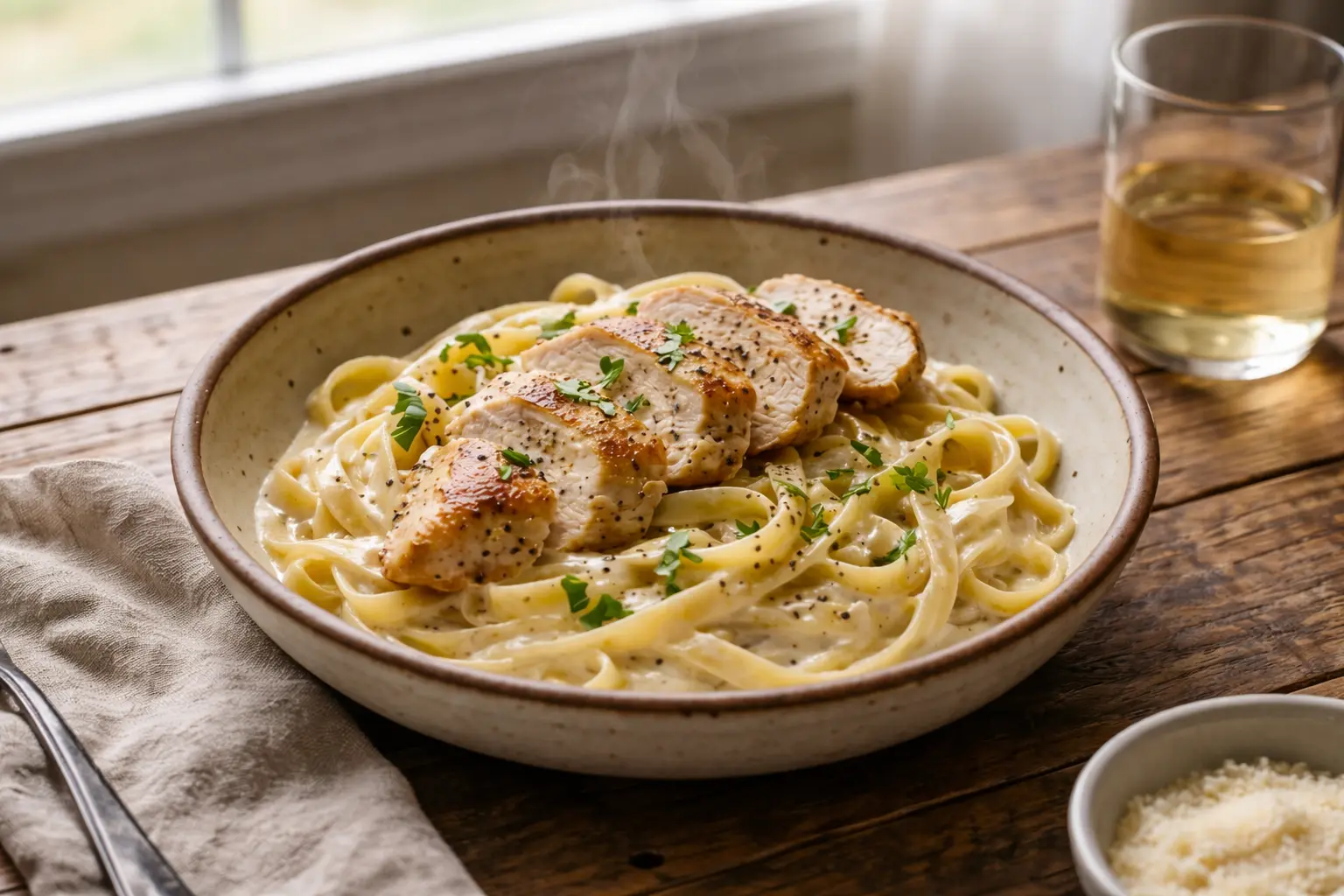 Creamy Garlic Chicken Pasta