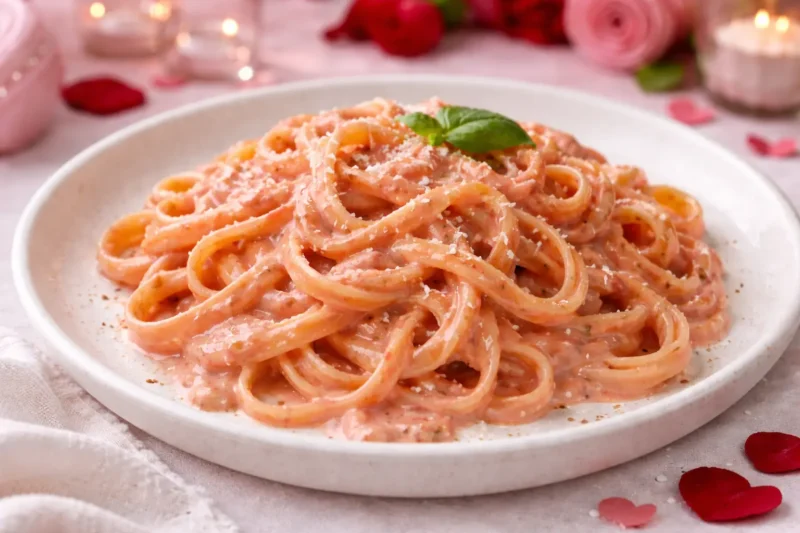 Pink Sauce Pasta Recipe for Valentine’s Week