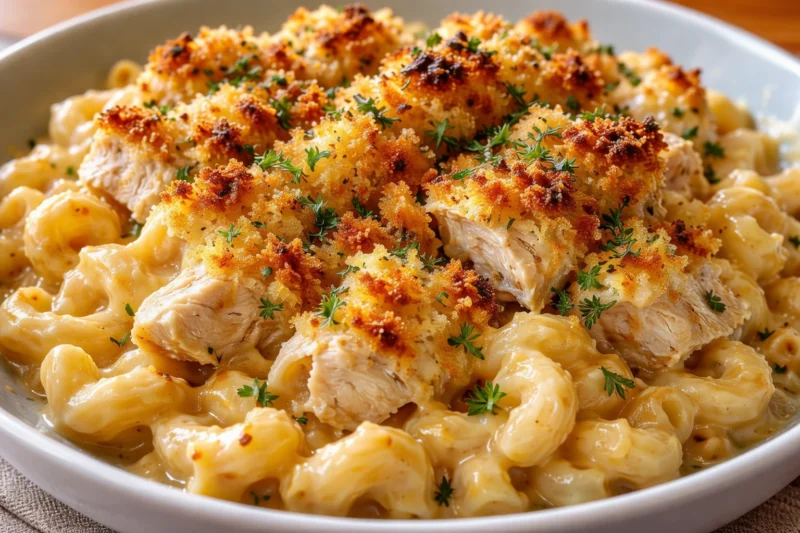Chicken Mac and Cheese Easy High Protein Dinner in One Pot