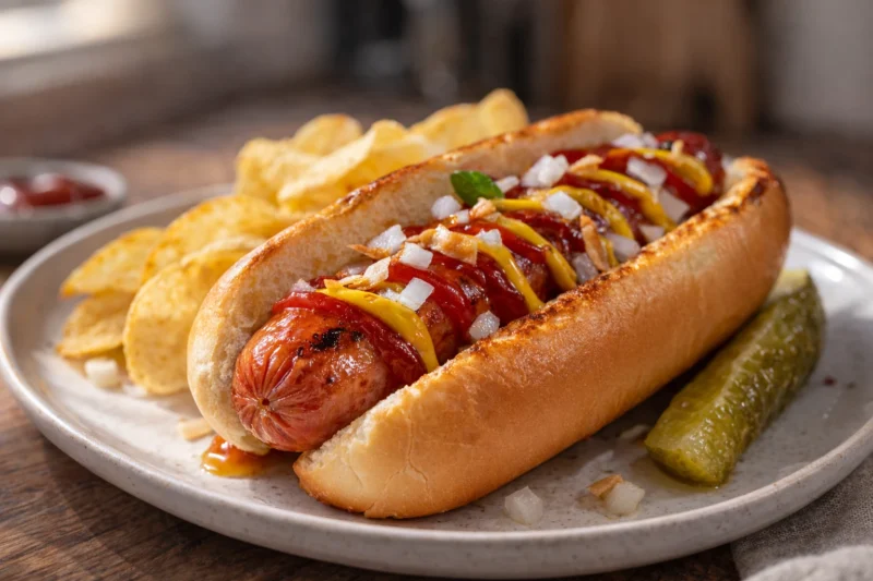 Classic New York Style American Hotdog